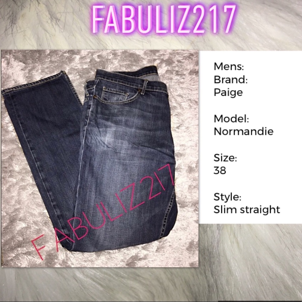 Paige ‘Normandie’ Slim Straight Jeans in Castaway